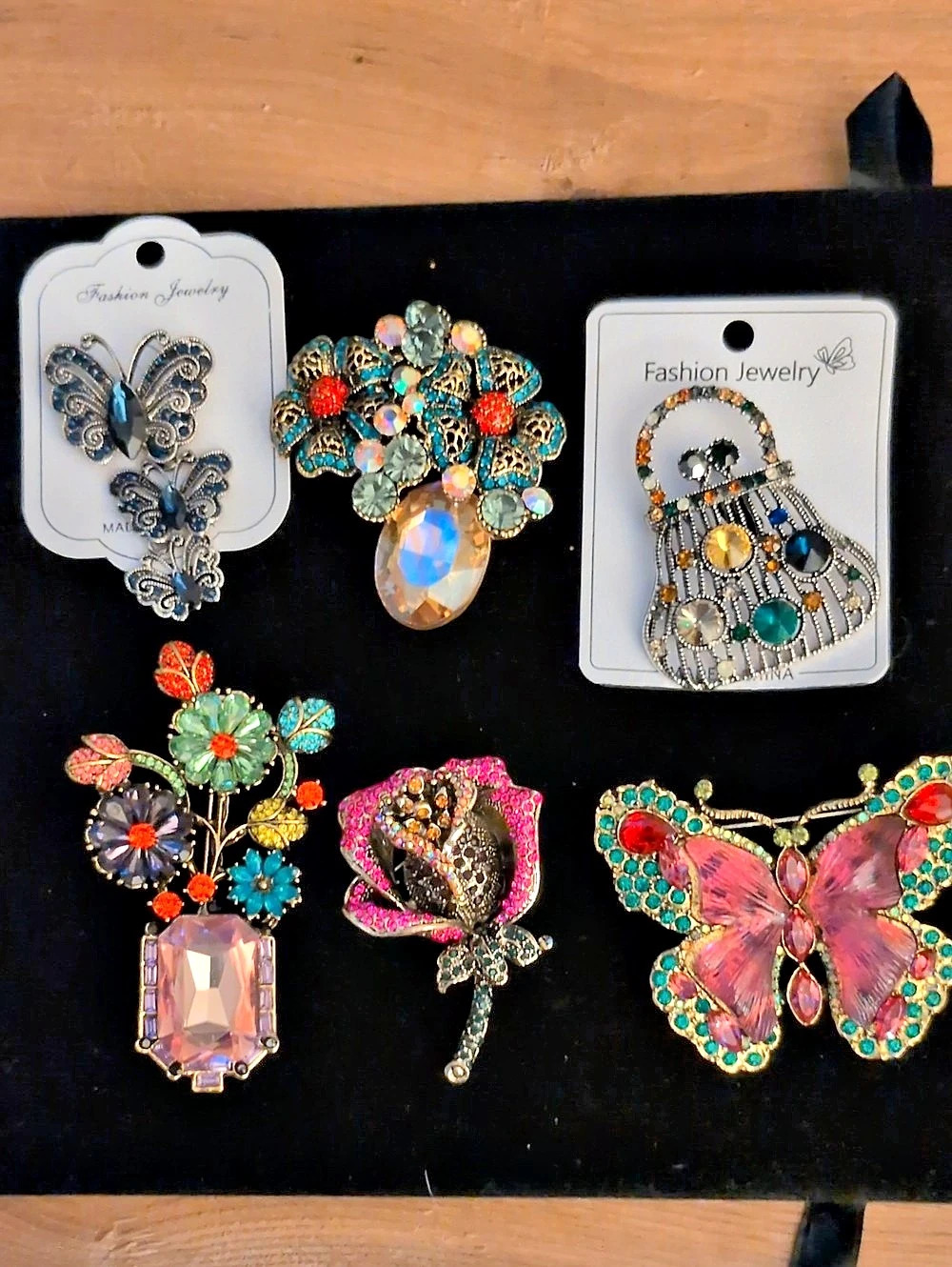 For Trinitas - Multicolor Statement Brooch Set